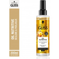 Gliss Oil Nutritive Besleme & Parlaklık Sıvı Saç Bakım Kremi 200 Ml Gliss Oil Nutritive Besleme & Parlaklık Sıvı Saç Bakım Kremi 200 Ml