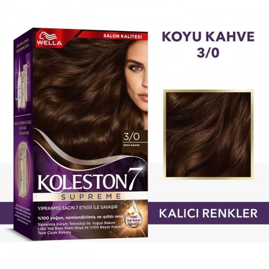 Koleston Set Saç Boyası 3/0 Koyu Kahve