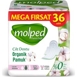 Molped Pure&Soft Hijyenik Ped Mega Uzun 36 Adet Molped Pure&Soft Hijyenik Ped Mega Uzun 36 Adet