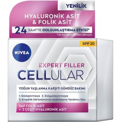 NIVEA Hyaluron Cellular Filler Gündüz Kremi Sıkılaştırıcı SPF30 50 ml NIVEA Hyaluron Cellular Filler Gündüz Kremi Sıkılaştırıcı SPF30 50 ml