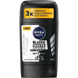 NIVEA MEN Erkek Stick Deodorant Black&White Invisible Original 50ml, Ter Kokusuna Karşı 48 Saat Koruma NIVEA MEN Erkek Stick Deodorant Black&White Invisible Original 50ml, Ter Kokusuna Karşı 48 Saat Koruma