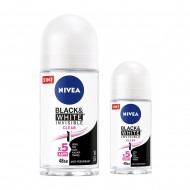 Nivea Black&White Clear Roll-On 50 Ml + Roll-On 25 Ml Set Nivea Black&White Clear Roll-On 50 Ml + Roll-On 25 Ml Set
