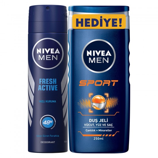 Nivea Deodorant 150 ml ve Duş Jeli 250 ml Seti