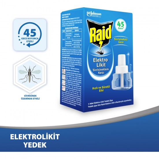 Raid Sinekkovar 45 Gece Sistem Yedek 35 ML