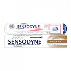 Sensodyne Diş Macunu 75 ml Tam Koruma + Diş Eti Bakımı Yumuşak Diş Fırçası Hediye Sensodyne Diş Macunu 75 ml Tam Koruma + Diş Eti Bakımı Yumuşak Diş Fırçası Hediye