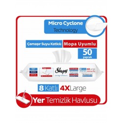Sleepy Easy Clean Çamaşır Suyu Katkılı Mopa Uyumlu Yer Temizlik Havlusu 50 Yaprak