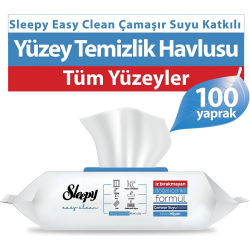 Sleepy Easy Clean Çamaşır Suyu Katkılı Yüzey Temizlik Havlusu 100 Yaprak. Sleepy Easy Clean Çamaşır Suyu Katkılı Yüzey Temizlik Havlusu 100 Yaprak.