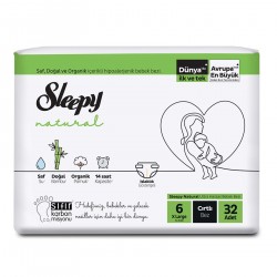 Sleepy Natural Jumbo Paket 6 Beden XL 15-25 Kg 32'li Sleepy Natural Jumbo Paket 6 Beden XL 15-25 Kg 32'li