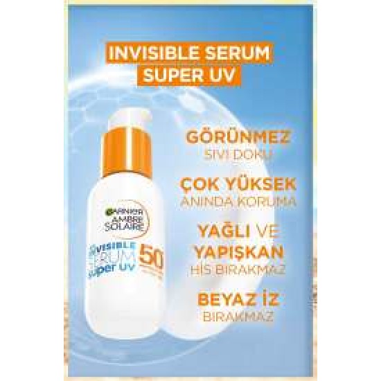 Garnier Ambre Solaire Invisible Serum Super UV Günlük Güneş Koruyucu Serum