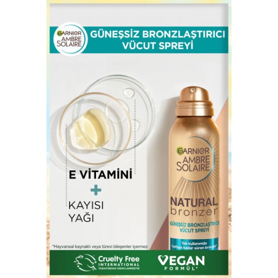 Garnier Ambre Solaire Natural Bronzer Güneşsiz Bronzlaştırıcı Sprey 150ml