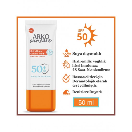 ARKO SUN YUZ KREMI 50+ 50ML ARKO SUN YUZ KREMI 50+ 50ML