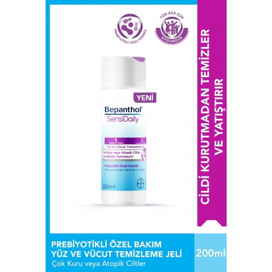 BEPANTHOL SENIS DAILY YUZ VE VUCUT TEMIZLEME JELI 200 ML BEPANTHOL SENIS DAILY YUZ VE VUCUT TEMIZLEME JELI 200 ML