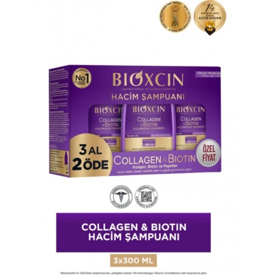 Bioxcin Collagen & Biotin Hacim Şampuanı 3 Al 2 Öde Bioxcin Collagen & Biotin Hacim Şampuanı 3 Al 2 Öde