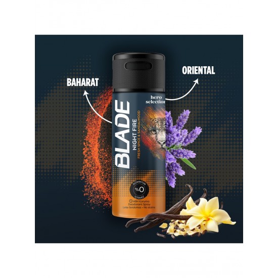 Blade Hero Selection Serisi Night Fire Erkek Deodorant 150 ml Blade Hero Selection Serisi Night Fire Erkek Deodorant 150 ml