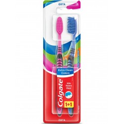 Colgate Extra Clean Colors Orta Diş Fırçası 1+1 Colgate Extra Clean Colors Orta Diş Fırçası 1+1
