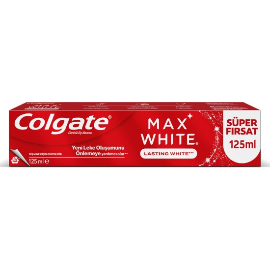 Colgate Max White Kalıcı Beyazlık Diş Macunu 125 Ml Colgate Max White Kalıcı Beyazlık Diş Macunu 125 Ml