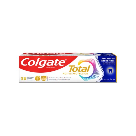 COLGATE MACUN TOTAL ACTIVE GELISMIS BEYAZLIK 75 ML COLGATE MACUN TOTAL ACTIVE GELISMIS BEYAZLIK 75 ML