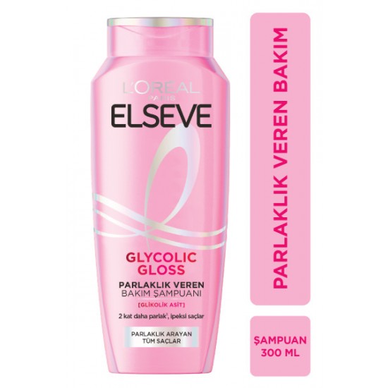 ELSEVE SAMP GLYCOLIC GLOSS PARLAKLIK 300 ML ELSEVE SAMP GLYCOLIC GLOSS PARLAKLIK 300 ML