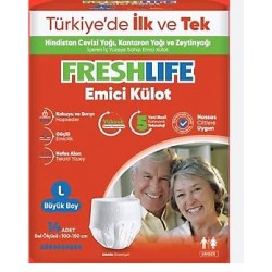 Freshlife Emici Külot Hasta Bezi Büyük Boy 14lü Freshlife Emici Külot Hasta Bezi Büyük Boy 14lü