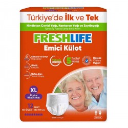 Freshlife Emici Külot Hasta Bezi Ekstra Büyük Boy 12 Adet Freshlife Emici Külot Hasta Bezi Ekstra Büyük Boy 12 Adet