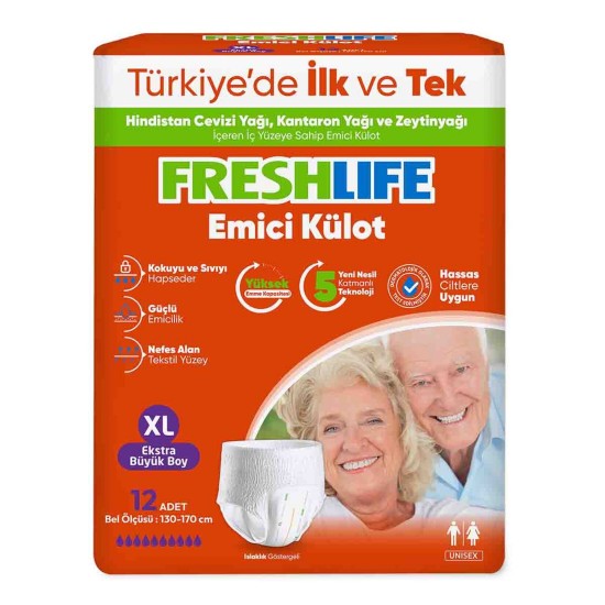 FRESHLIFE EMICI KULOT EXTRA LARGE 12 LI