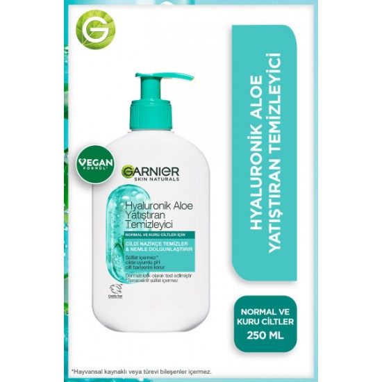 Garnier Hyaluronik Nemlendiren ve Yatistiran Temizle 250ml Garnier Hyaluronik Nemlendiren ve Yatistiran Temizle 250ml