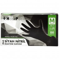Has-Pet Pudrasız Nitril Eldiven M Siyah 100’lü Paket Has-Pet Pudrasız Nitril Eldiven M Siyah 100’lü Paket