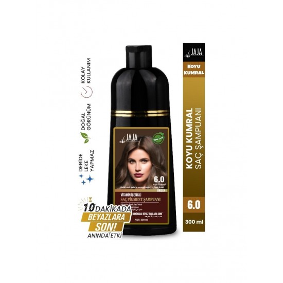 Jaja Vitamin Içerikli Saç Pigment Şampuanı Unisex 300 ml 6.0 Koyu Kumral Jaja Vitamin Içerikli Saç Pigment Şampuanı Unisex 300 ml 6.0 Koyu Kumral