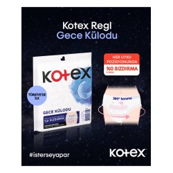Kotex Regl Gece Külodu 2'li Paket Yüksek Koruma ve Sızıntı Önleyici Teknoloji ile Konfor