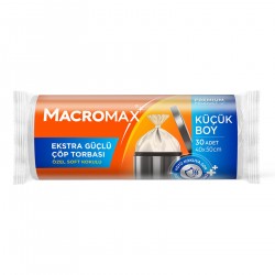 Macromax Extra Güçlü Çöp Torbası Küçük Boy 30'lu