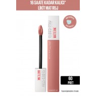 Maybelline New York Super Stay Matte Ink Likit Mat Ruj - 60 Poet - Nude