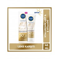 Nivea LUMINOUS630 Leke Kaşıtı Güneş Koruyucu Yüz Kremi 40ML, SPF50, Hyalüronik Asit, E Vitamini, Uva/uvb Nivea LUMINOUS630 Leke Kaşıtı Güneş Koruyucu Yüz Kremi 40ML, SPF50, Hyalüronik Asit, E Vitamini, Uva/uvb