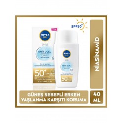 Nivea Sun Hafif Dokulu Güneş Koruyucu Yüz Kremi, SPF50, Yüksek Güneş Koruyucu, Erken Yaşlanma Karşıtı 40 ml Nivea Sun Hafif Dokulu Güneş Koruyucu Yüz Kremi, SPF50, Yüksek Güneş Koruyucu, Erken Yaşlanma Karşıtı 40 ml