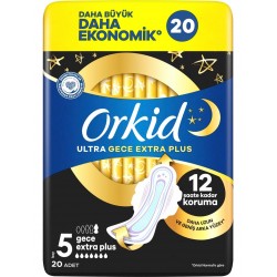 Orkid Hijyenik Ped Ultra Gece Ekstra Plus 20 Adet Orkid Hijyenik Ped Ultra Gece Ekstra Plus 20 Adet