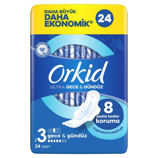 Orkid Ultra Ekstra 4'lü Paket Gece 24'lü