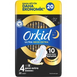Orkid Ultra Gece Ekstra (Boy 4) 20 adet Hijyenik Ped Orkid Ultra Gece Ekstra (Boy 4) 20 adet Hijyenik Ped