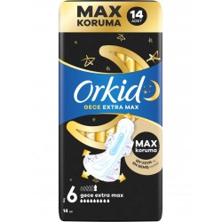 Orkid Ultra Gece Ekstra Max (Boy 6) 14 adet Hijyenik Ped Orkid Ultra Gece Ekstra Max (Boy 6) 14 adet Hijyenik Ped
