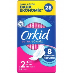 Orkid Ultra Uzun (Boy 2) 28 adet Hijyenik Ped Orkid Ultra Uzun (Boy 2) 28 adet Hijyenik Ped