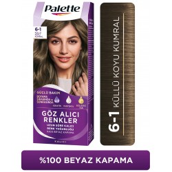 Palette Göz Alıcı Renkler 6-1 Küllü Koyu Kumral Saç Boyası Palette Göz Alıcı Renkler 6-1 Küllü Koyu Kumral Saç Boyası