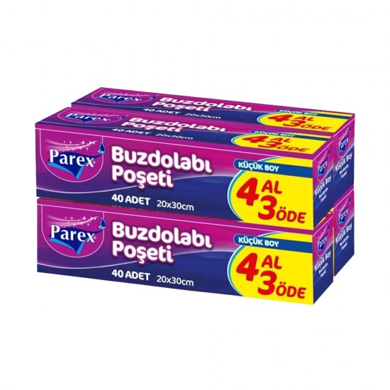 Parex Buzdolabı Poşeti Küçük Boy 4 Al 3 Öde