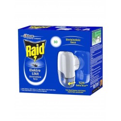 Raid Sivrisineklere Karşı 30 Gece Elektro Likit Isıtıcı +1 Adet Yedek Şişe 21 ml