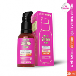 Short Story TIME TO SHINE DEAR! C Vitaminli Işıltı Veren SPF50+ Güneş Serumu 30 ml Short Story TIME TO SHINE DEAR! C Vitaminli Işıltı Veren SPF50+ Güneş Serumu 30 ml