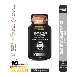 Softto Plus Black Hair Doğal Görünümlü Saç Siyahlaştırıcı Anında Etkili Şampuan Boya 25 mlX10 Adet Softto Plus Black Hair Doğal Görünümlü Saç Siyahlaştırıcı Anında Etkili Şampuan Boya 25 mlX10 Adet