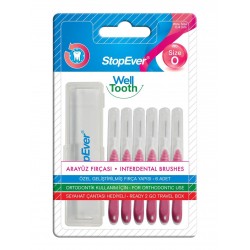 StopEver Well Tooth Metal Arayüz Fırçası ISO 0 0,4 mm Pembe 1 Adet – Plastik Kaplı, Aromasız, Dar Diş Aralıklarına Uygun StopEver Well Tooth Metal Arayüz Fırçası ISO 0 0,4 mm Pembe 1 Adet – Plastik Kaplı, Aromasız, Dar Diş Aralıklarına Uygun