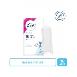 Veet Pure Hipoalerjenik Sir Ağda Bandı Bikini & Koltuk Altı Bölgesi 16'lı Veet Pure Hipoalerjenik Sir Ağda Bandı Bikini & Koltuk Altı Bölgesi 16'lı