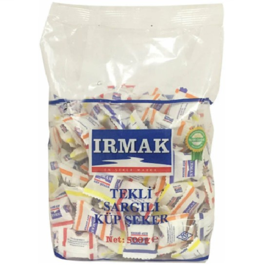 Irmak Tekli Sargılı Küp Şeker 500 G (Poşet) Irmak Tekli Sargılı Küp Şeker 500 G (Poşet)