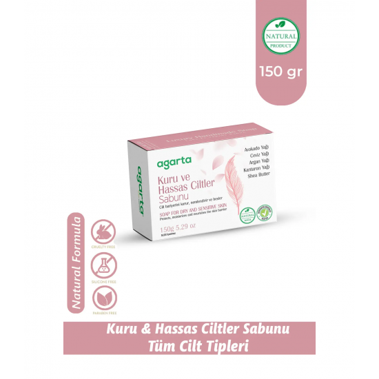 Agarta Doğal Bakım Kuru ve Hassas Ciltler Sabunu 150 gr Agarta Doğal Bakım Kuru ve Hassas Ciltler Sabunu 150 gr