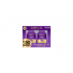 Bioxcin Collagen & Biotin Hacim Şampuanı | 2 x 300 ml | Ince ve Seyrek Saçlar Için | Sülfatsız | Saç Dökülmesine Karşı | Dolgunluk Etkili
