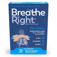 Breathe Right Büyük Boy Burun Bantları 10'lu Breathe Right Büyük Boy Burun Bantları 10'lu