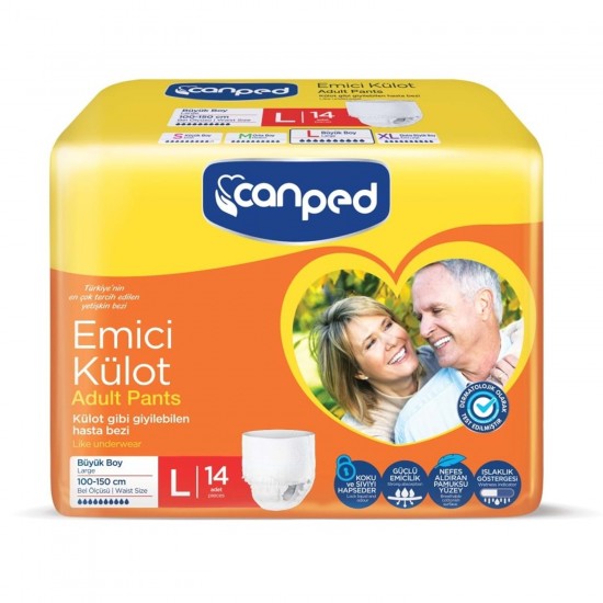 Canped Emici Külot Büyük (L) Boy 110-150 Cm 14 Lü